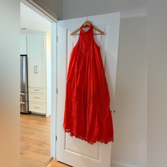 Anthropologie Halter Cutwork Lace Dress, NWOT, Size XL - Picture 4 of 5